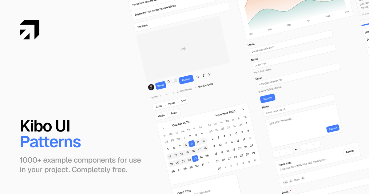 Screenshot of Kibo UI Patterns